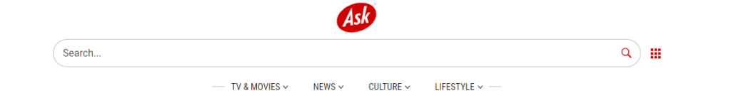 ask.com, search engine #7, screenshot, market share not known