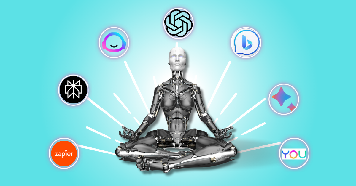 An image of a robot sitting in a lotus position.