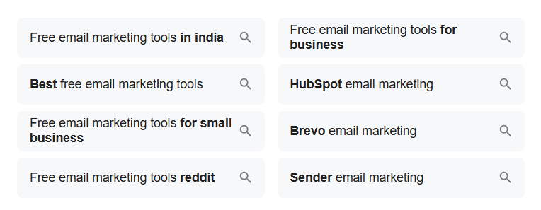 screenshot of pasf for free email marketing tools